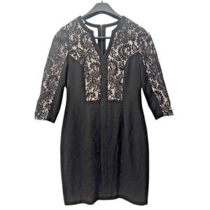Eliza‎ J Black Lace Sheath Dress Lined Womens Size 14